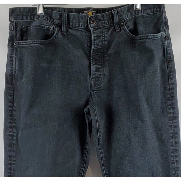 Lucky Brand Mens Too Tough To Die Button Fly Jeans Heritage Slim Black 37X32 - Picture 3 of 12